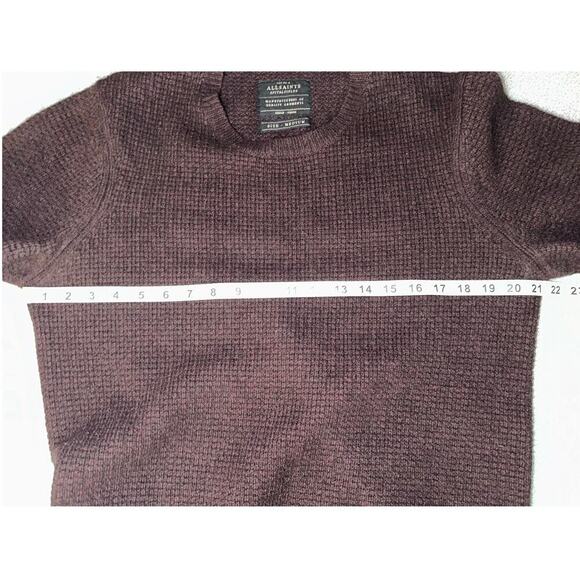 All Saints Men's Sz M Spitalfields Lambswool & Angora‎ Crewneck Jumper Sweater - Picture 4 of 7